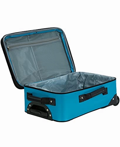Rockland Journey Softside Upright Luggage Set, Turquoise, 4-Piece (14/19/24/28)