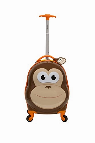 Rockland Jr. Kids' My First Luggage Polycarbonate Hardside Spinner, MONKEY