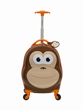 Rockland Jr. Kids' My First Luggage Polycarbonate Hardside Spinner, MONKEY