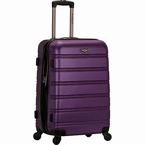 Rockland Luggage 24" Expandable Hardside Checked Spinner Luggage (Purple)