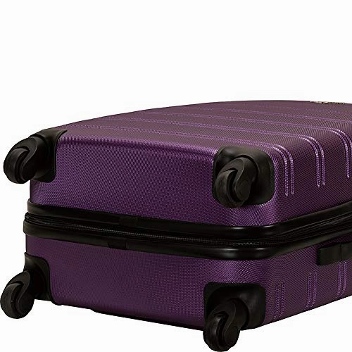 Rockland Luggage 24" Expandable Hardside Checked Spinner Luggage (Purple)