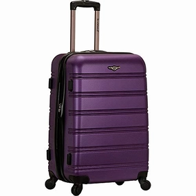 Rockland Luggage 24" Expandable Hardside Checked Spinner Luggage (Purple)