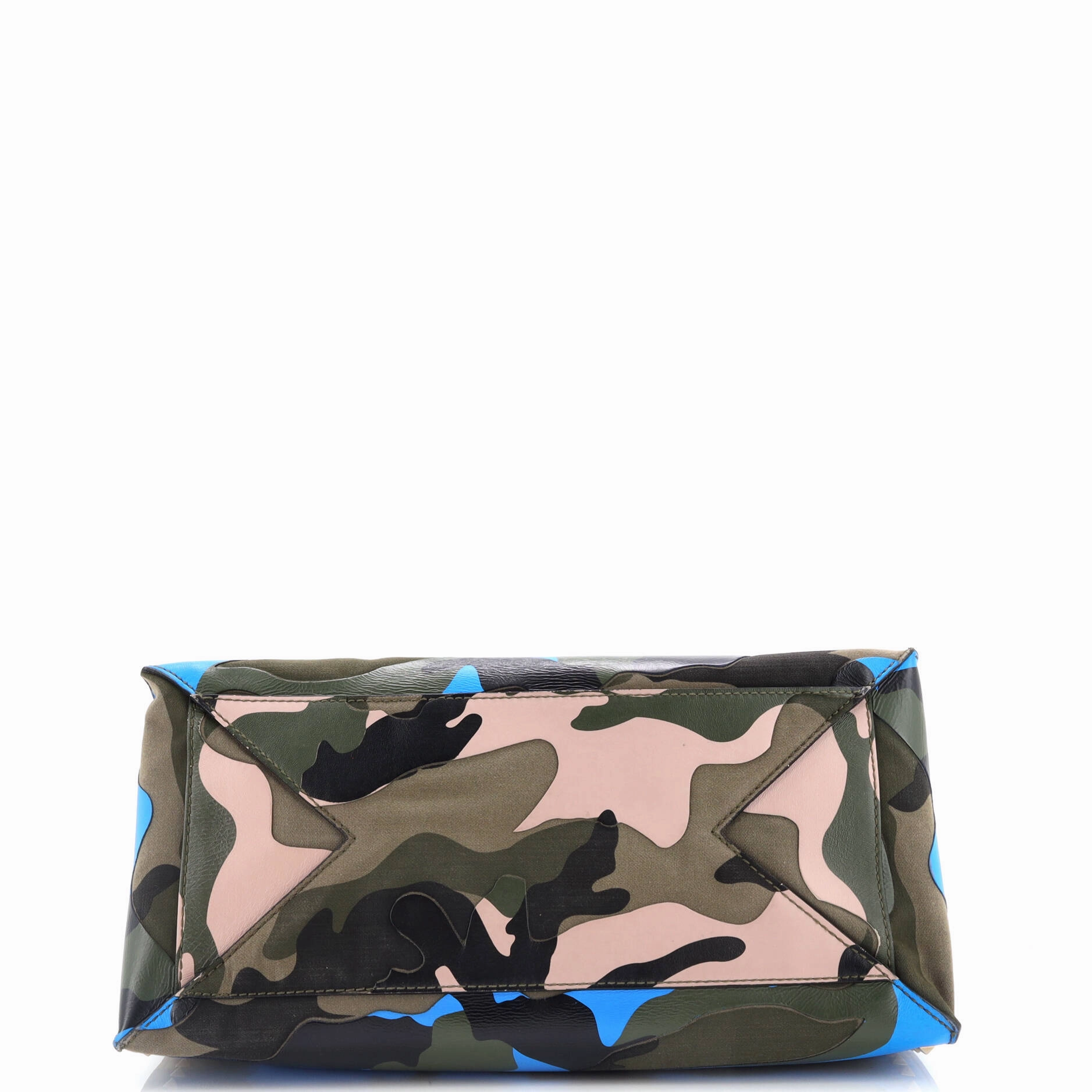 Rockstud Open Tote Camo Leather and Canvas Medium