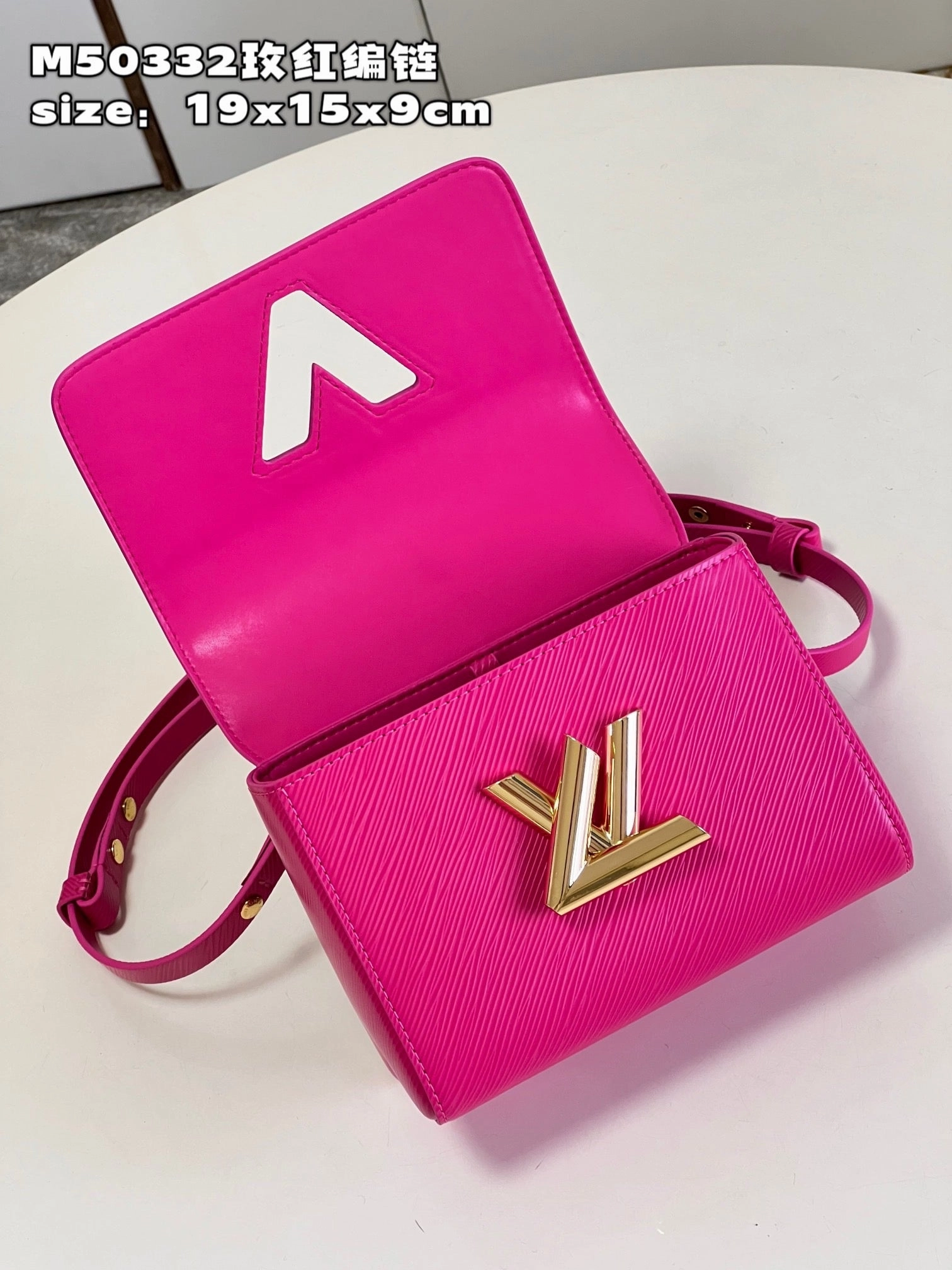 Rose Miami Twist PM Leather Shoulder Bag for Women