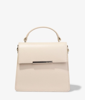 Roselii bar detail medium tote in ecru