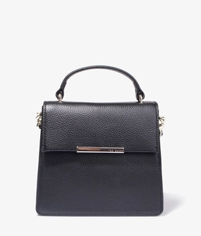 Roselii bar detail top handle tote in black