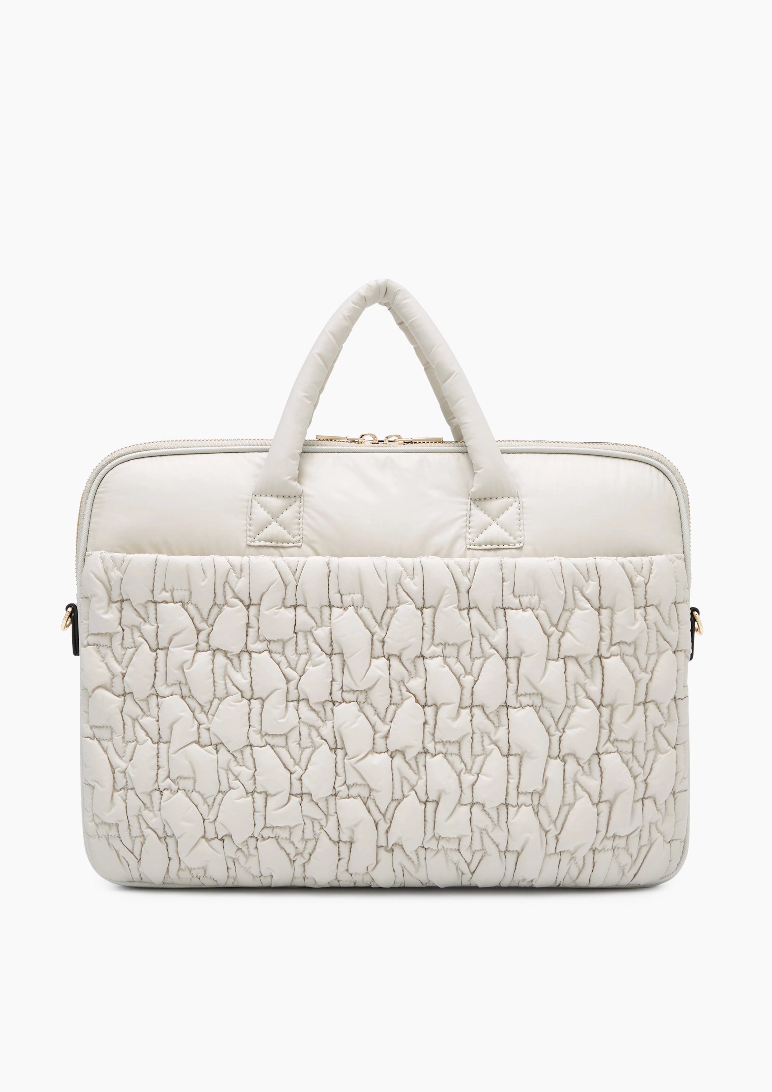 Roslyn Quilted Laptop Briefcase Grey