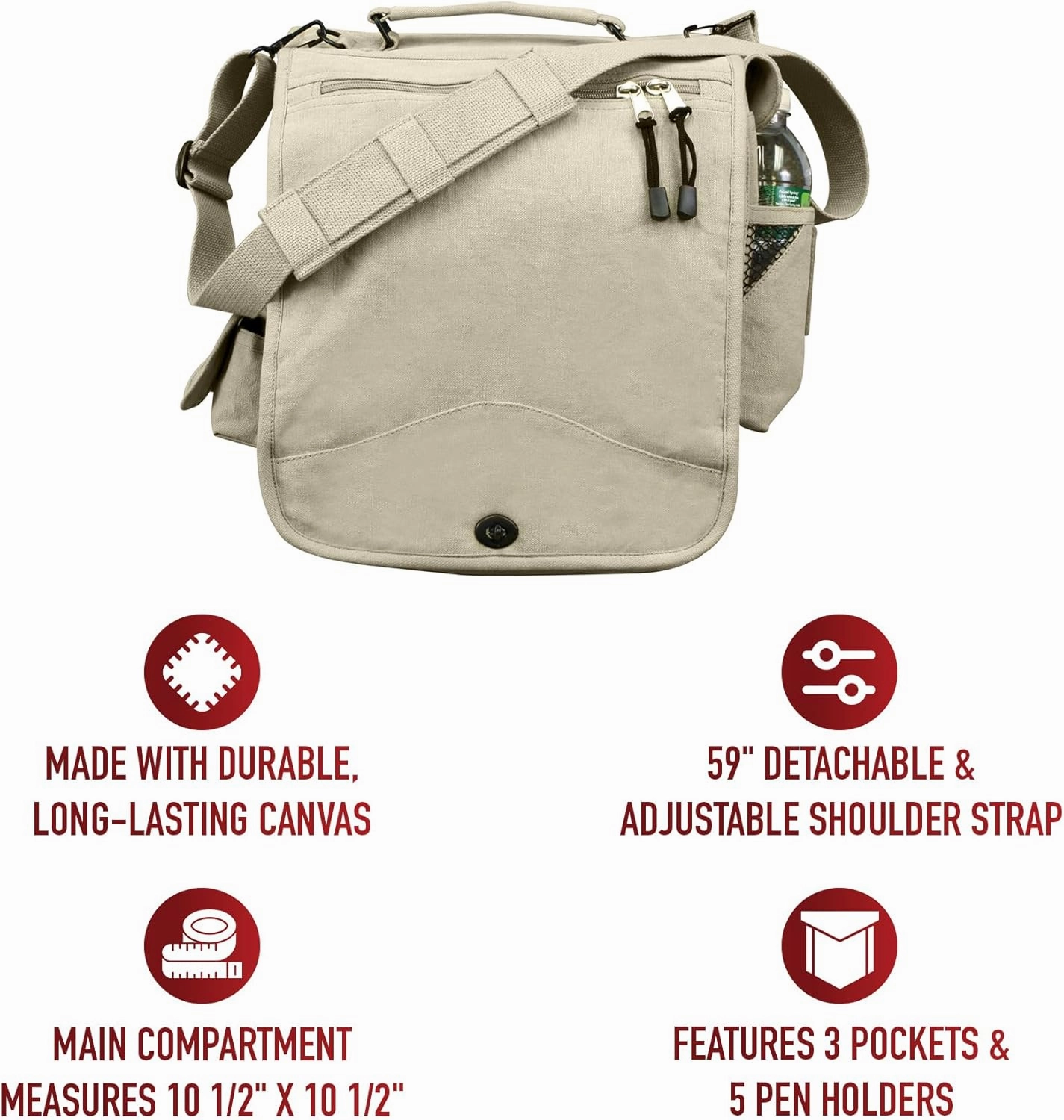 Rothco Canvas M-51 Engineers Field Bag Crossbody Shoulder Bag