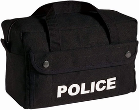 Rothco Canvas Small Police Logo Gear Bag, Black