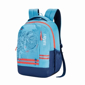 Safari 32L Duplex 4 Casual Backpack with Armor Base, Printed School Bag for Boys and Girls, College Backpack, Office Bag, Travel Bag Icy blue.
