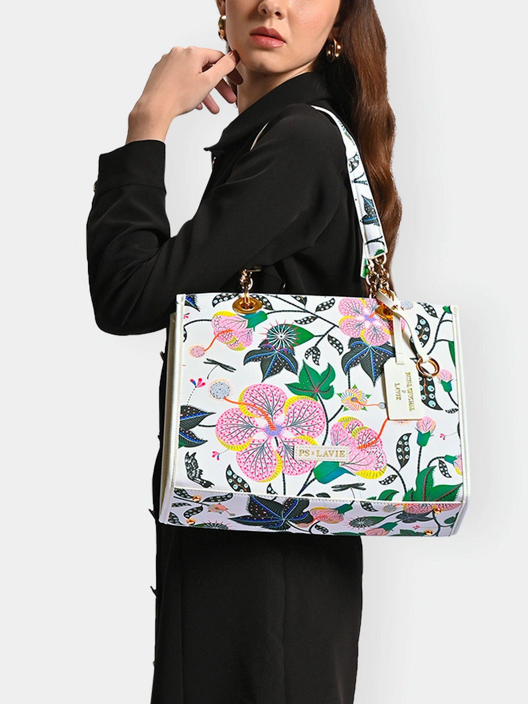 Safari Print Large Box Tote Bag