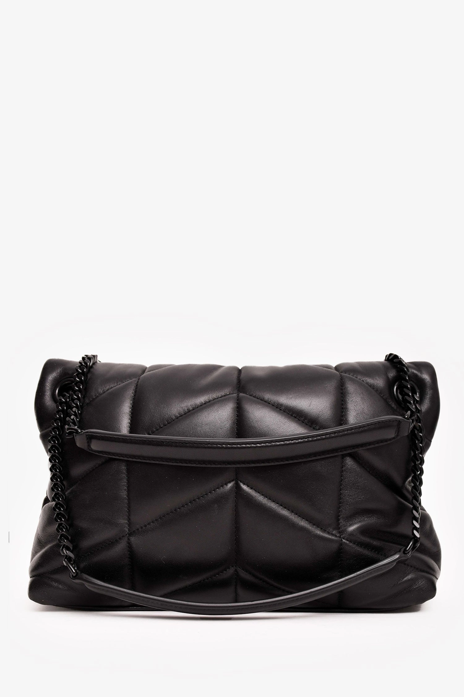 Saint Laurent Black Quilted Leather Small LouLou Puffer Shoulder Bag