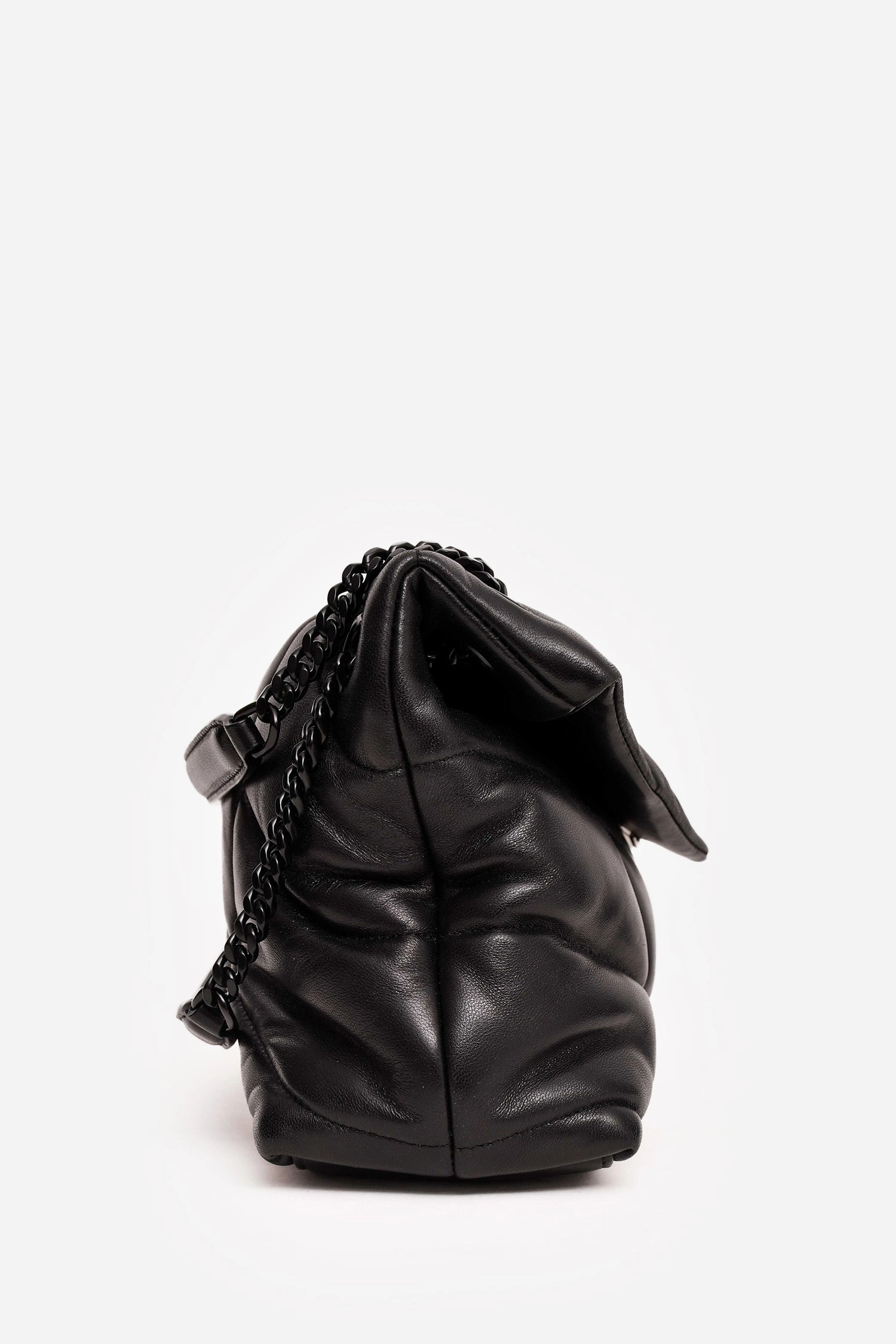 Saint Laurent Black Quilted Leather Small LouLou Puffer Shoulder Bag