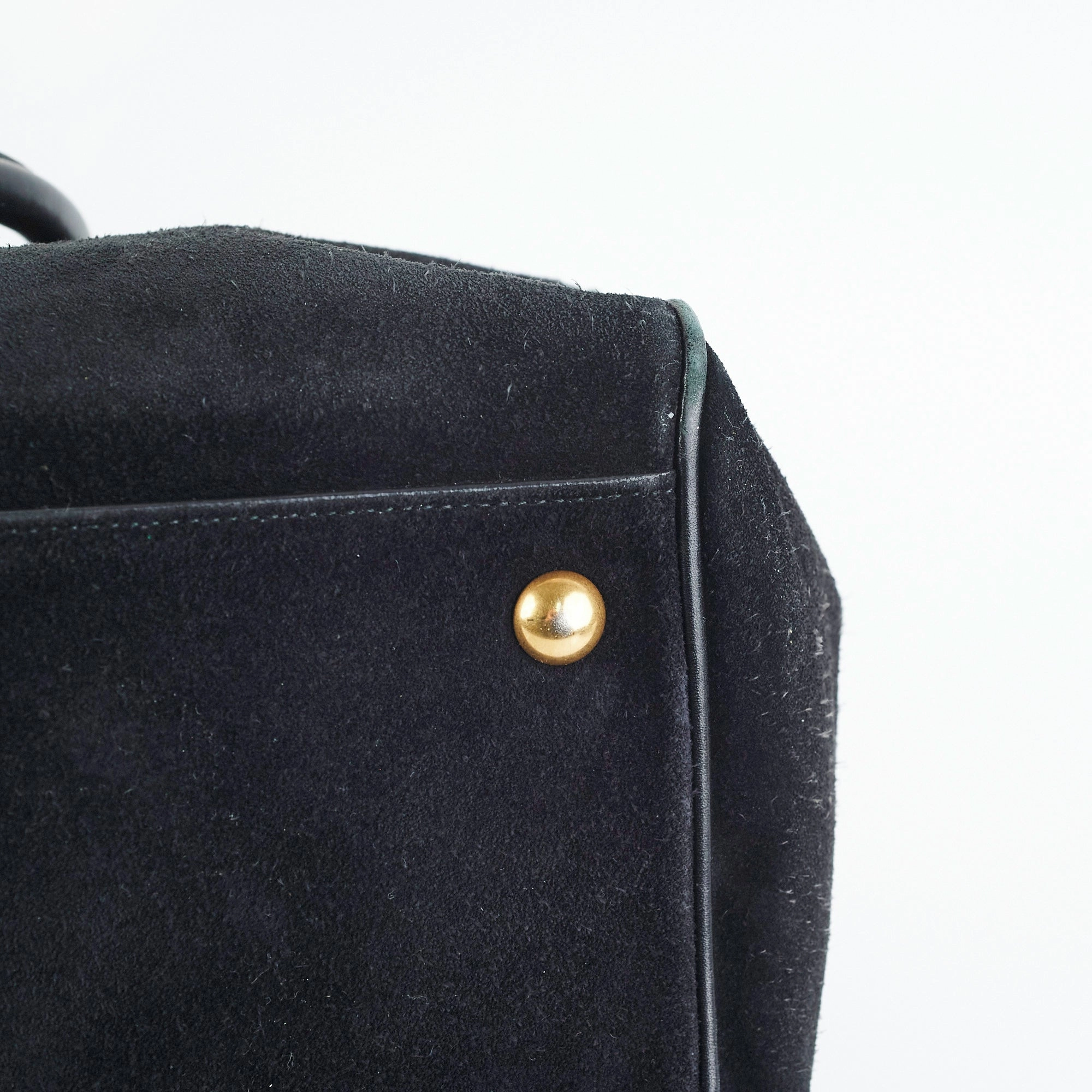 Saint Laurent Bo Duffle Suede Leather Bag