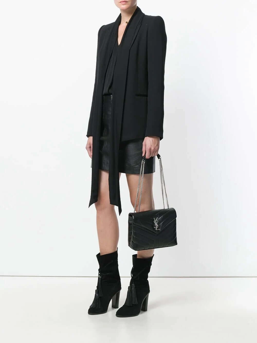 Saint laurent Loulou Shoulder Bag small black