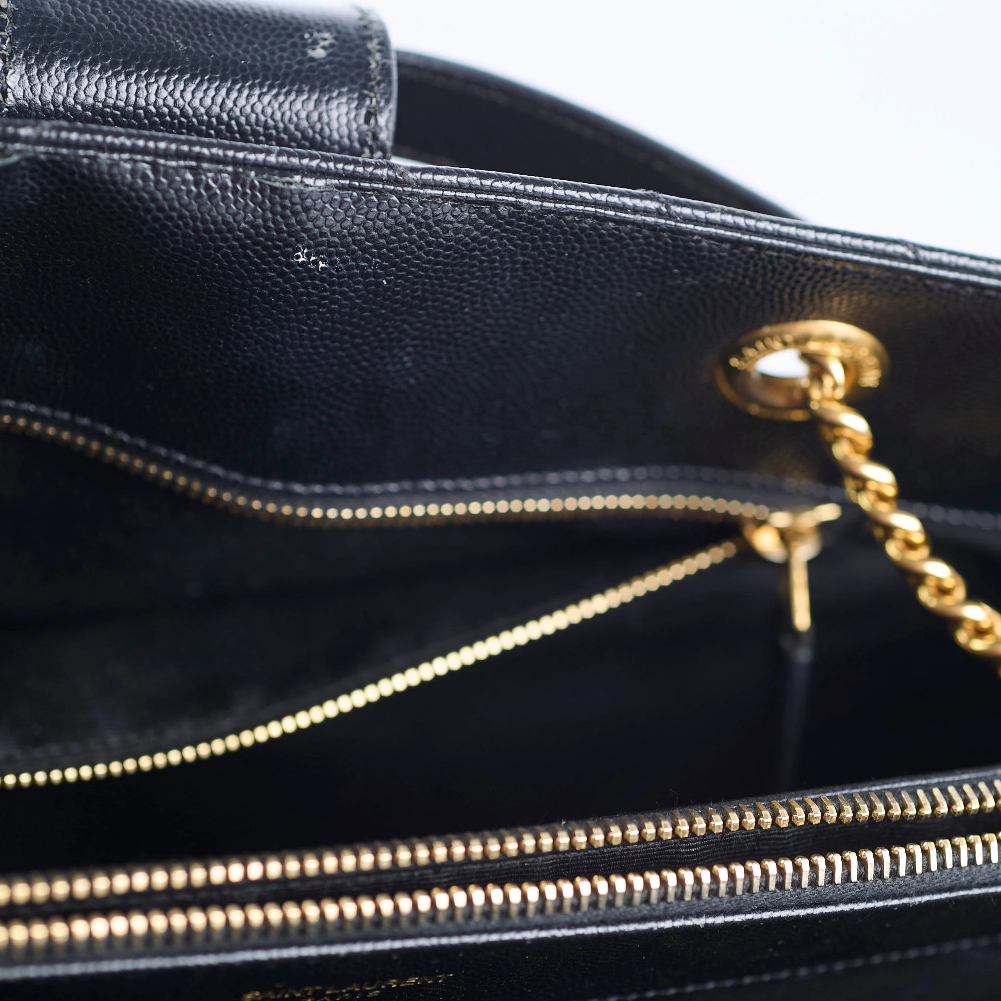 Saint Laurent Matelasse Tote Bag Black