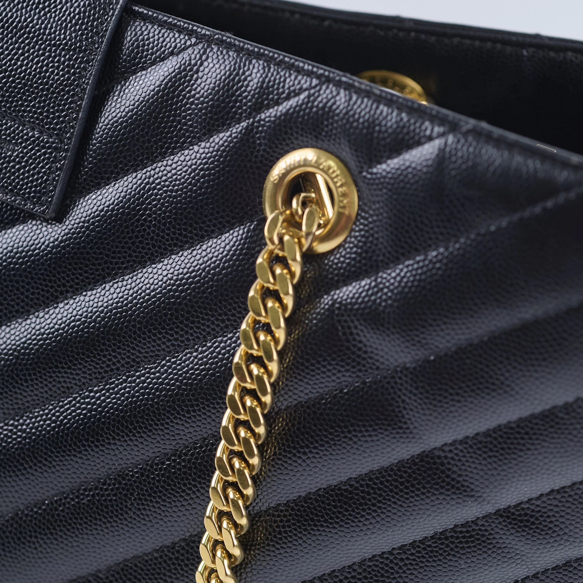 Saint Laurent Matelasse Tote Bag Black