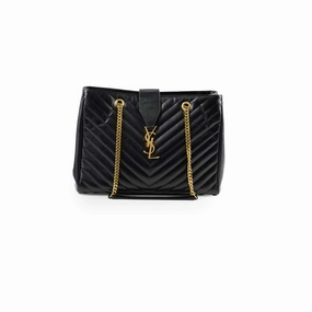 Saint Laurent Matelasse Tote Bag Black