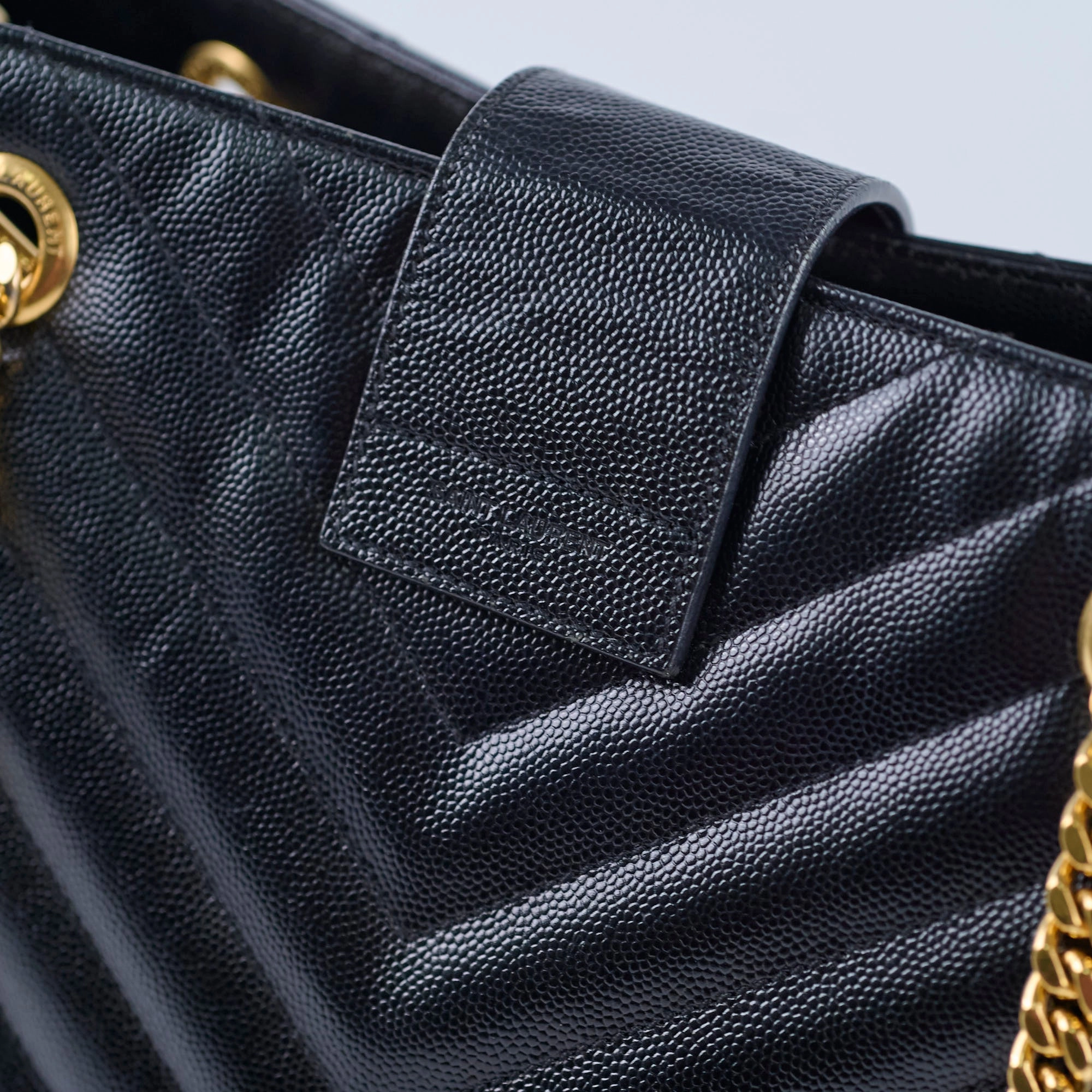 Saint Laurent Matelasse Tote Bag Black