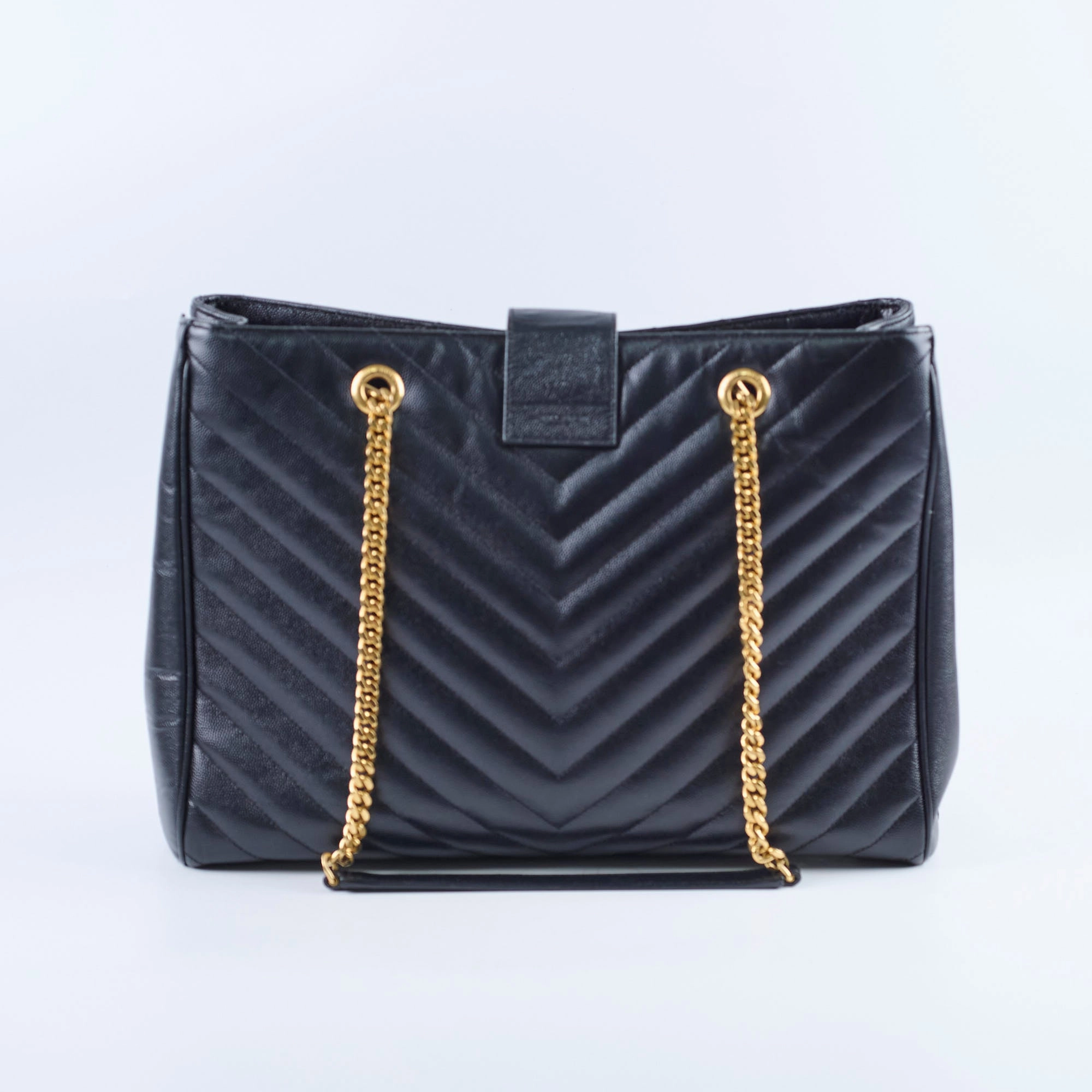 Saint Laurent Matelasse Tote Bag Black