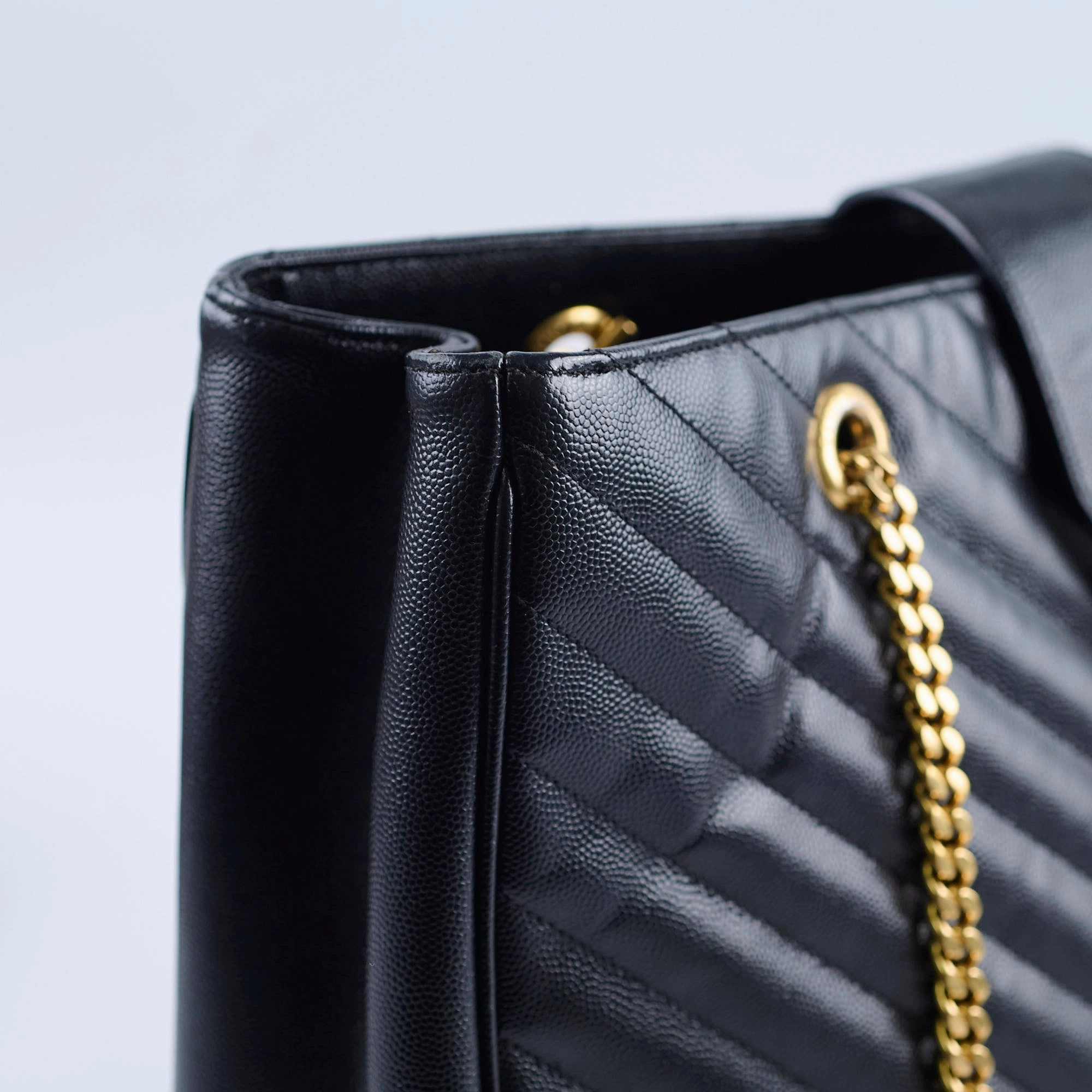Saint Laurent Matelasse Tote Bag Black