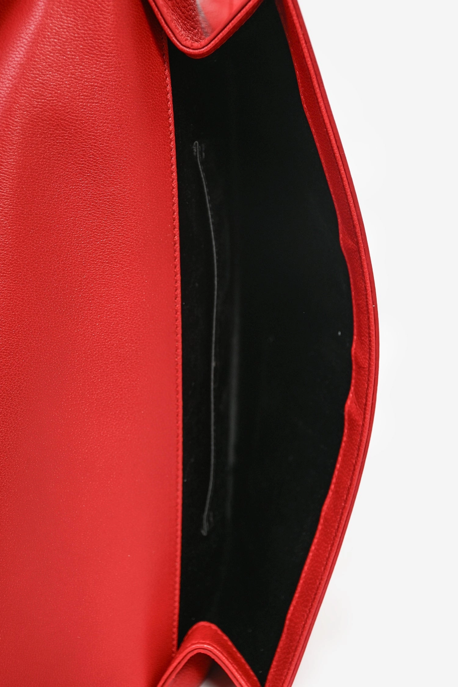 Saint Laurent Red Leather Belle de Jour Clutch