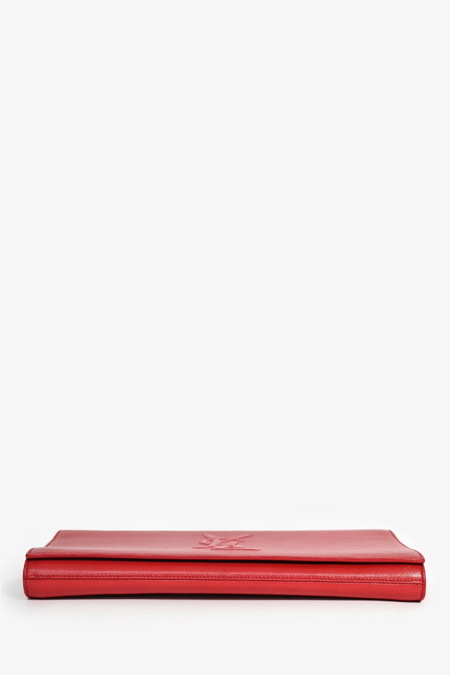 Saint Laurent Red Leather Belle de Jour Clutch