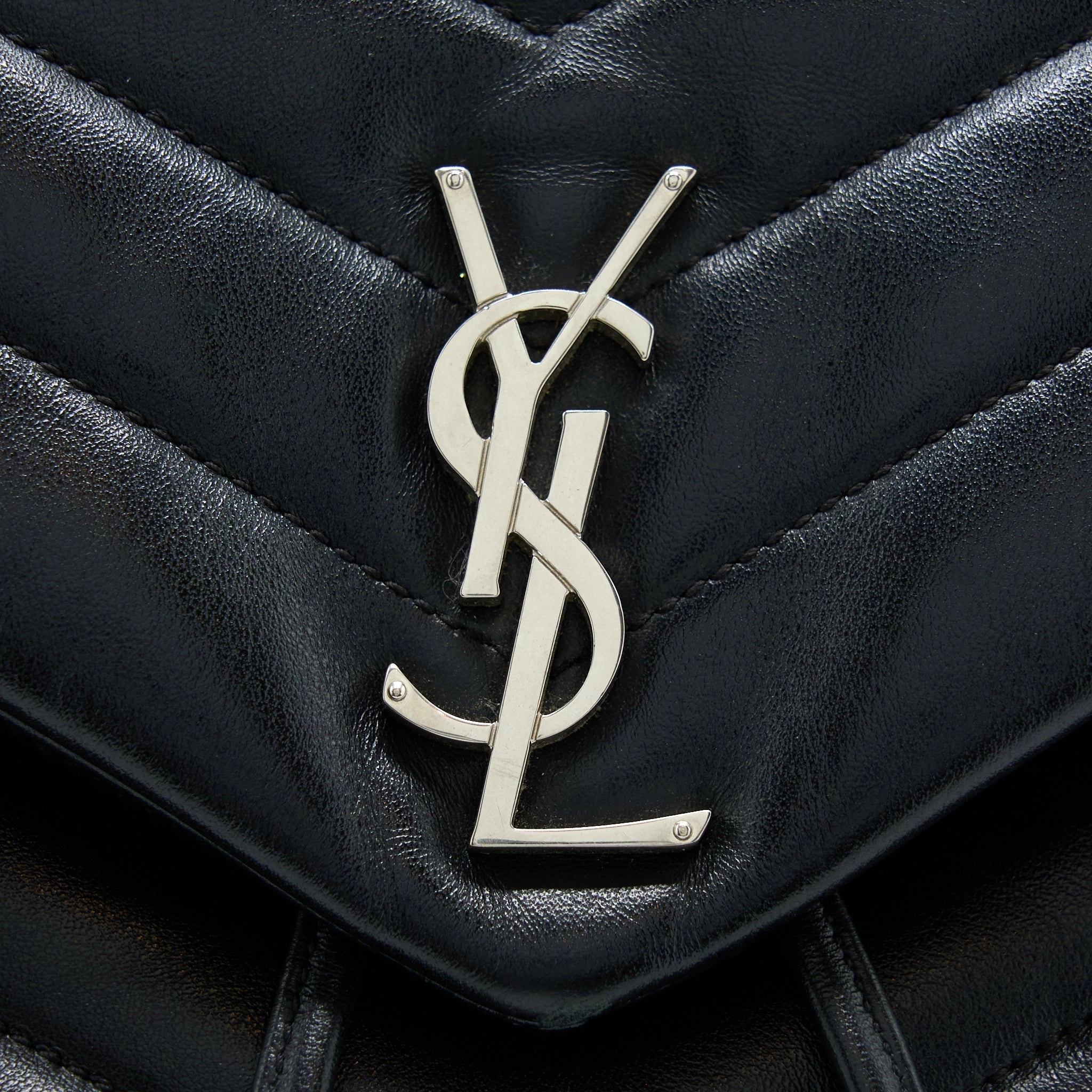 Saint Laurent/YSL Lou Lou Backpack Black SHW