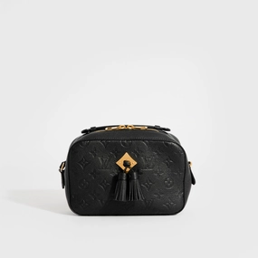 Saintonge Shoulder Bag in Black Empreinte Leather