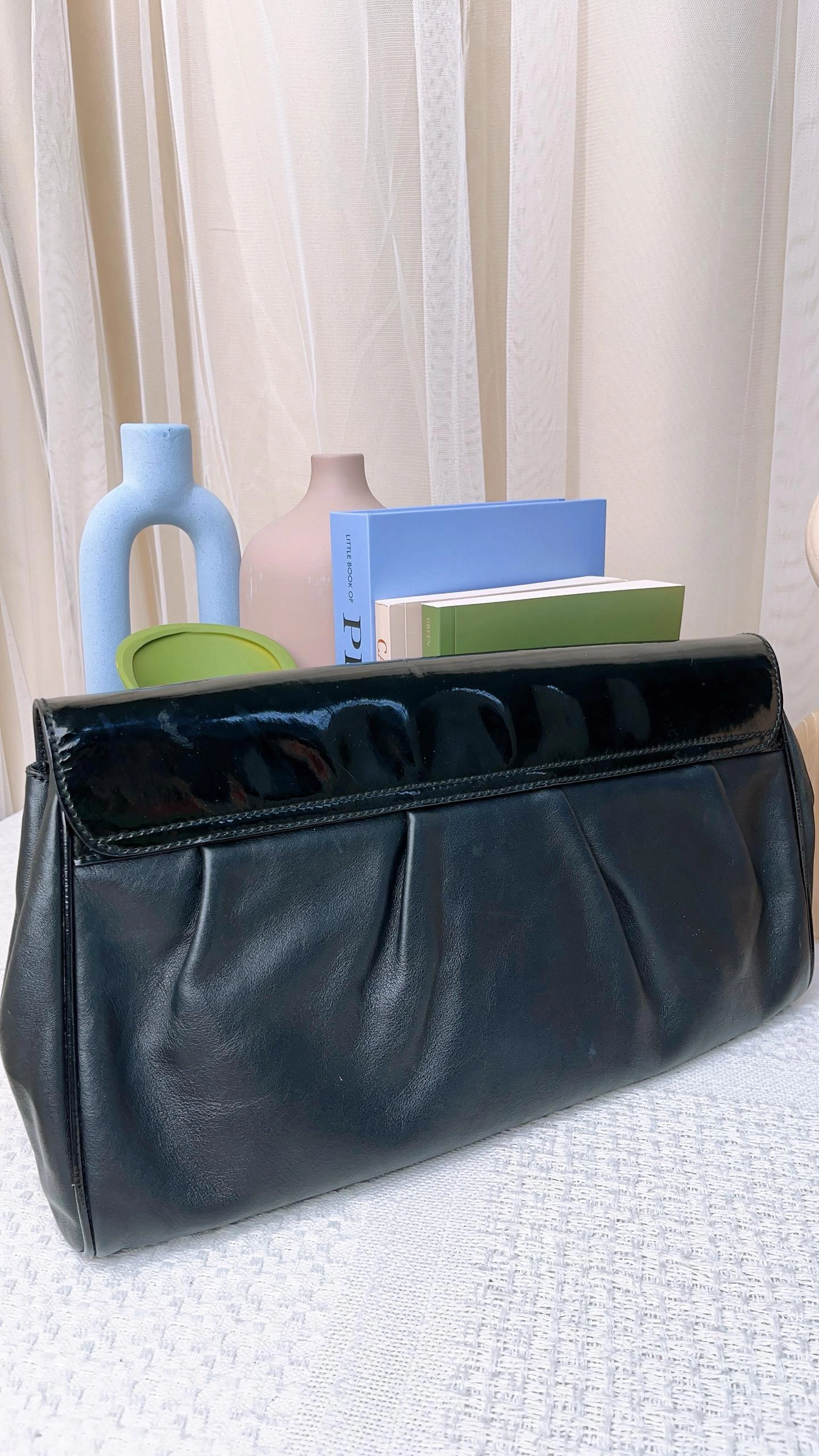 Salvatore Ferragamo Black Leather Shoulder Bag
