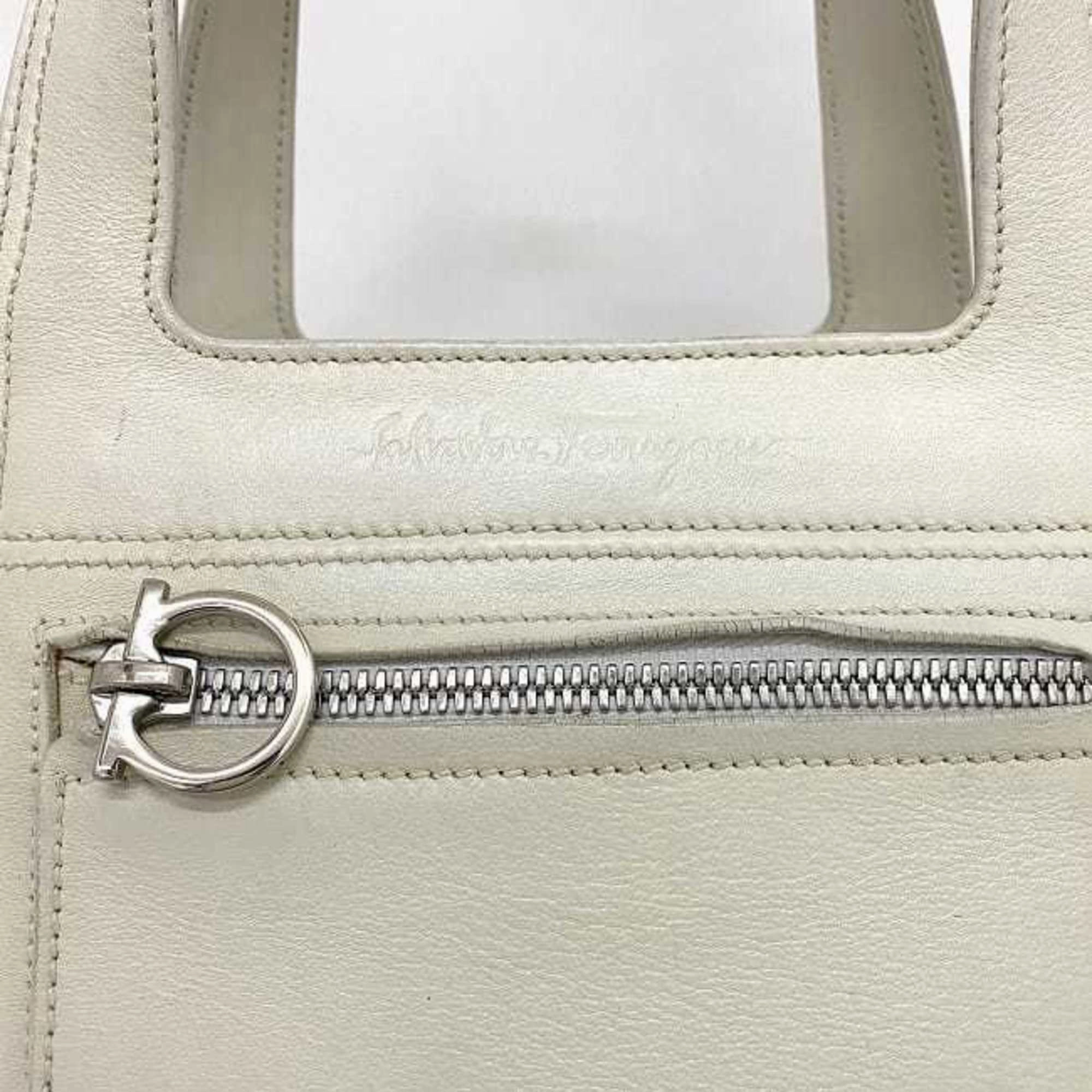 Salvatore Ferragamo Gancini  Leather Tote Bag (Pre-Owned)