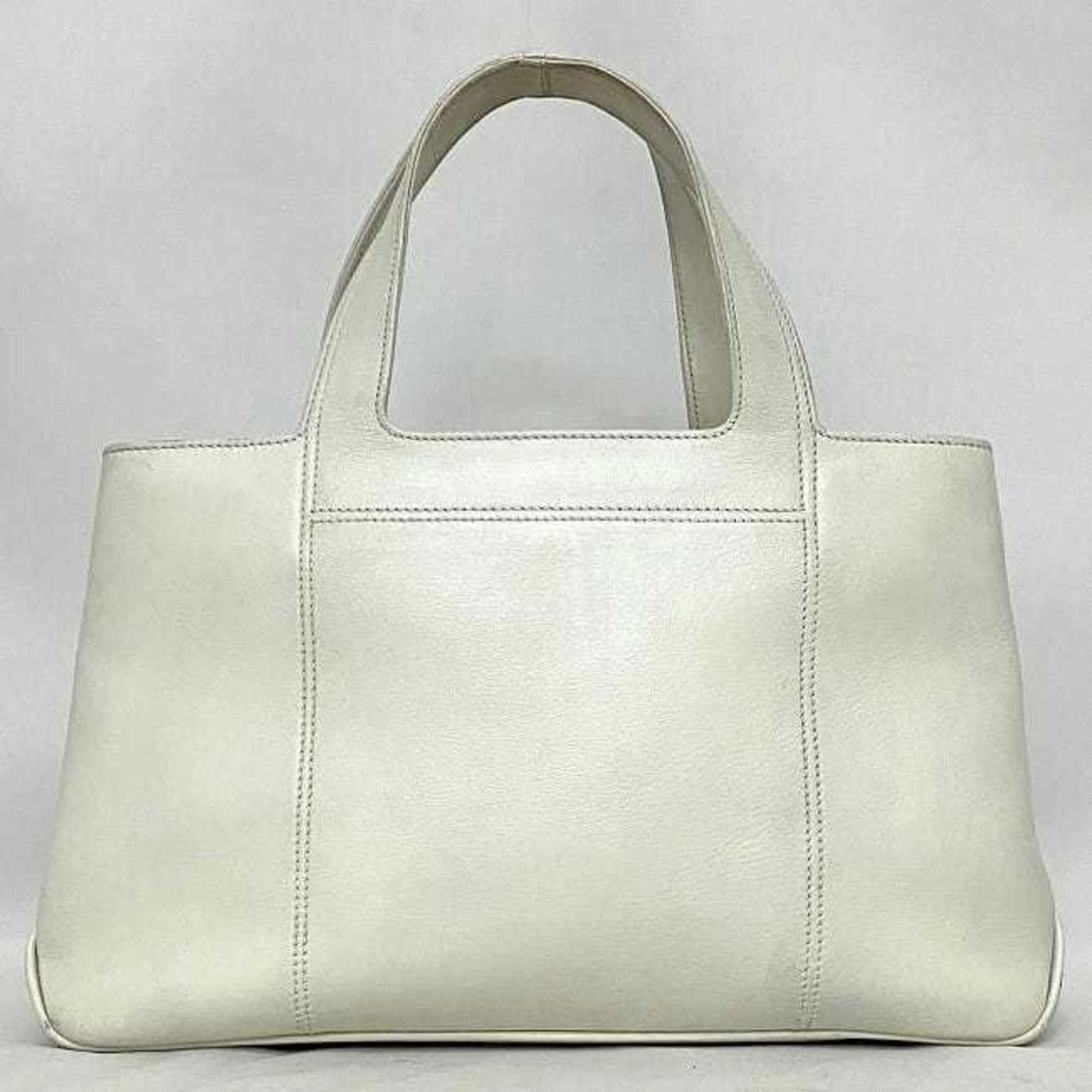 Salvatore Ferragamo Gancini  Leather Tote Bag (Pre-Owned)