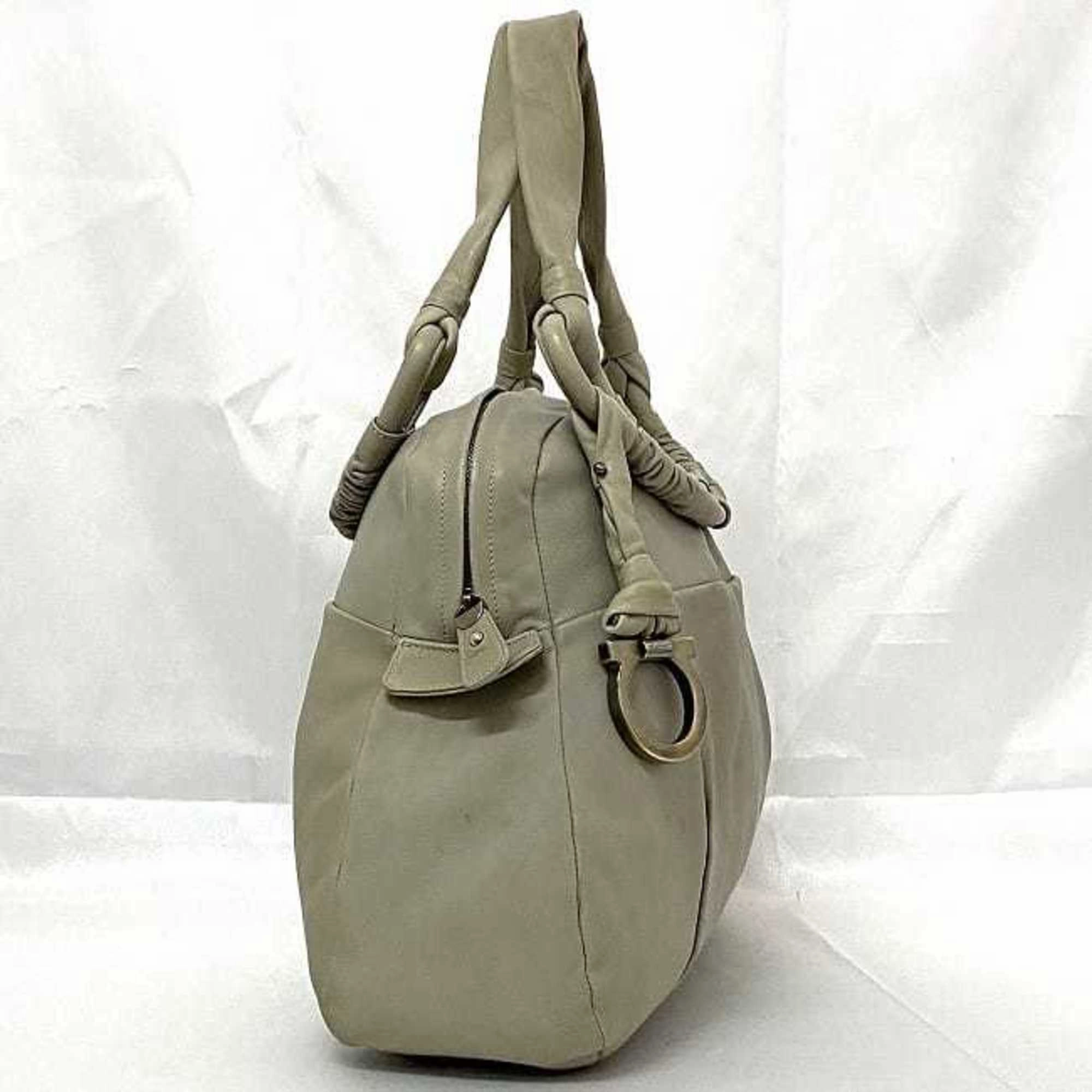 Salvatore Ferragamo Gancini Leather Tote Bag (Pre-Owned)