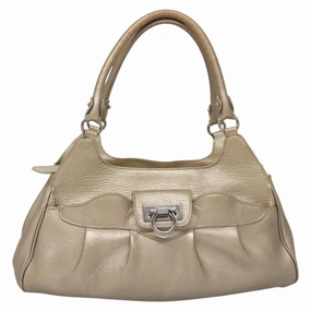 Salvatore Ferragamo Gancini Leather Tote Bag (Pre-Owned)