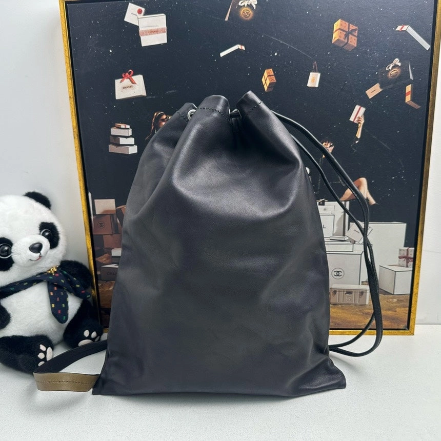 Salvatore Ferragamo Leather Backpack Black