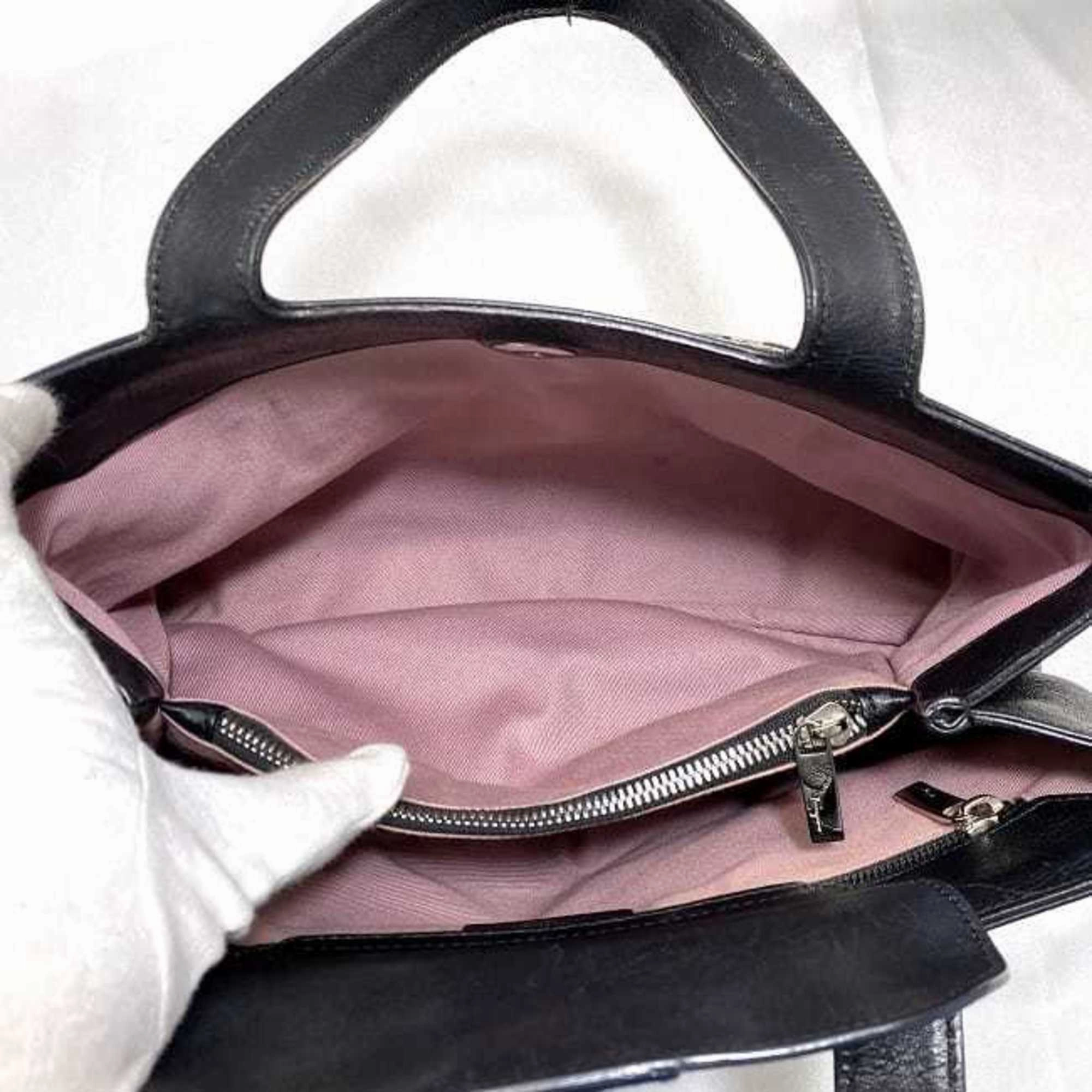 Salvatore Ferragamo Leather Handbag Tote Bag (Pre-Owned)