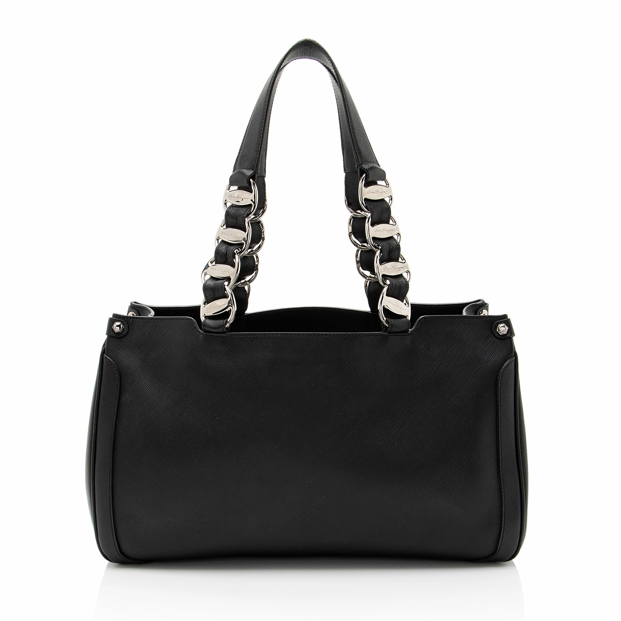 Salvatore Ferragamo Saffiano Leather Nicoletta Tote