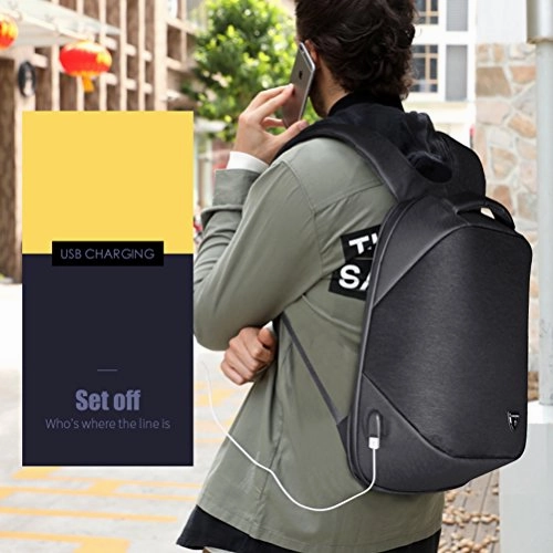Samaz Laptop Backpack With Usb Charging Port Business Travel Backpack Shoulder College School Bag