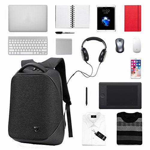 Samaz Laptop Backpack With Usb Charging Port Business Travel Backpack Shoulder College School Bag
