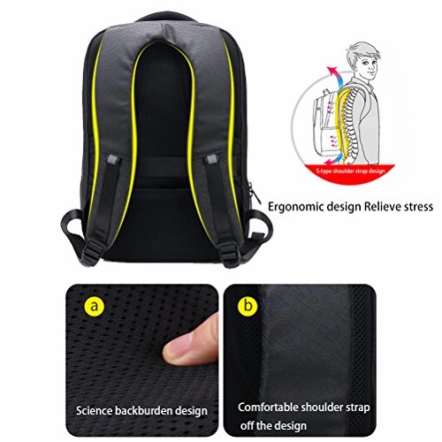Samaz Laptop Backpack With Usb Charging Port Business Travel Backpack Shoulder College School Bag