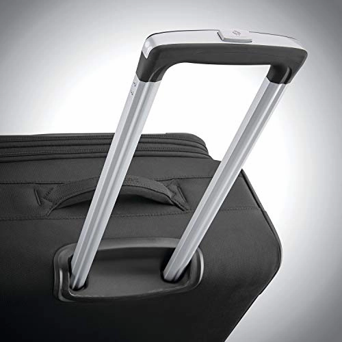 Samsonite Ascella X Softside Expandable Luggage with Spinner Wheels, Black, Checked-Large 29-Inch
