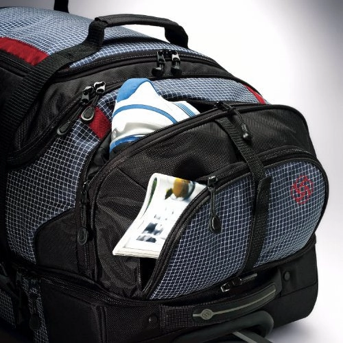 Samsonite Luggage Ripstop Wheeled Duffel, Blue, 26 Inch
