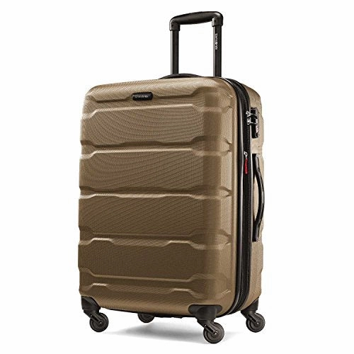 Samsonite Omni PC 2 Piece Bundle 24 and 28 Spinner With Travel Pillow (Bronze)
