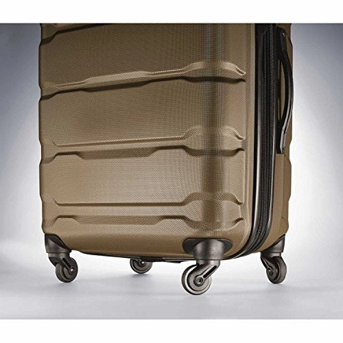 Samsonite Omni PC 2 Piece Bundle 24 and 28 Spinner With Travel Pillow (Bronze)