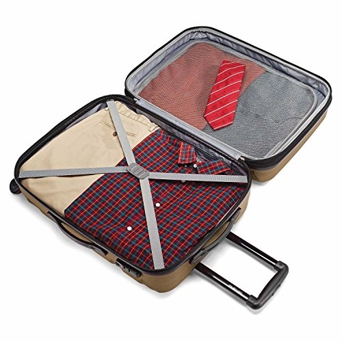 Samsonite Omni PC 2 Piece Bundle 24 and 28 Spinner With Travel Pillow (Bronze)