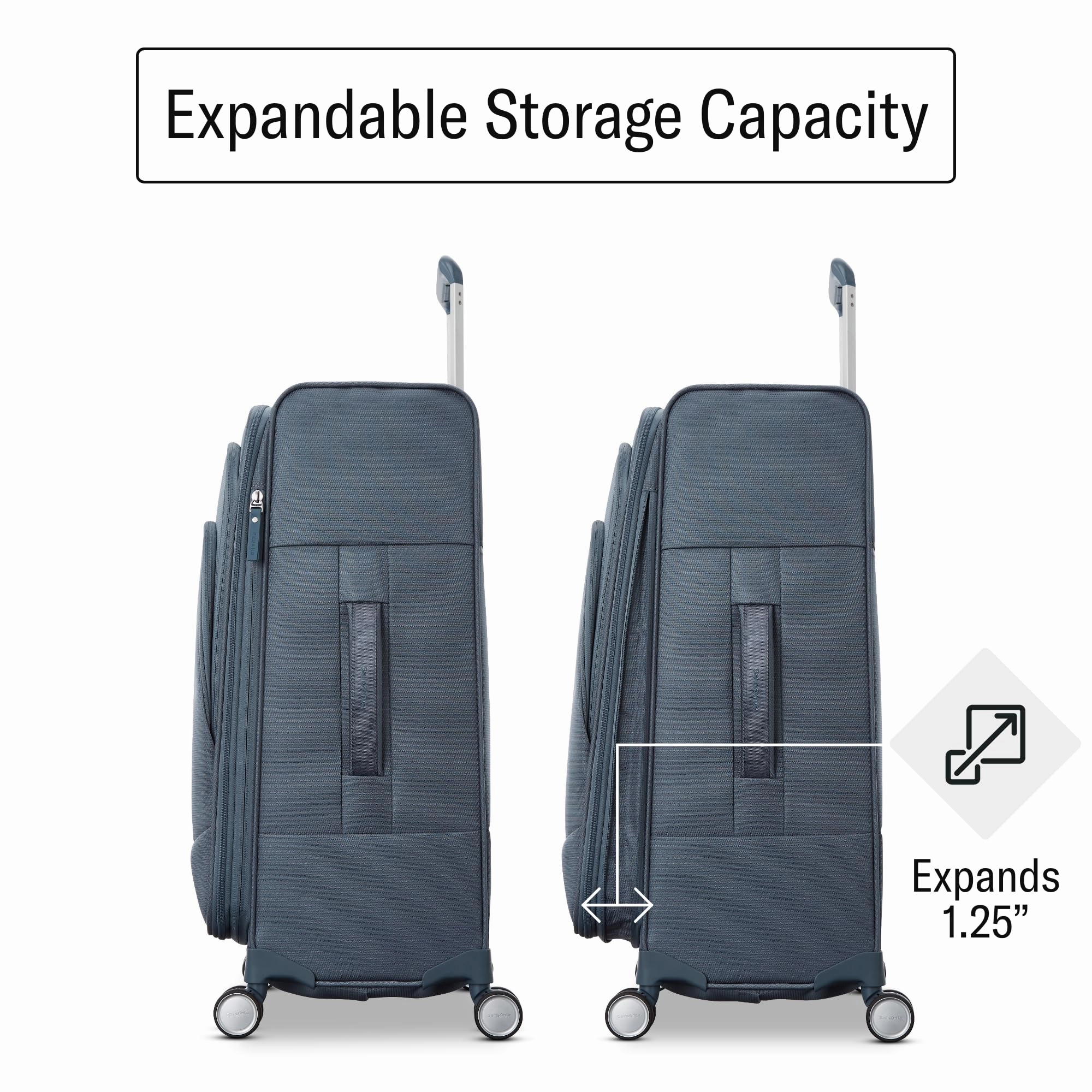 Samsonite UpLIFT Checked-Medium 25-Inch Lightweight Softside Expandable Spinner