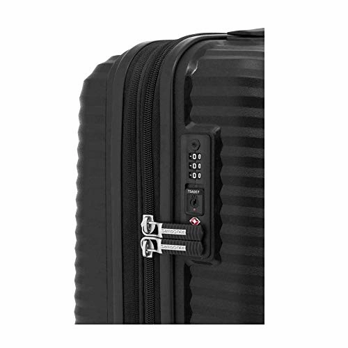 Samsonite Varro Spinner Unisex Medium Black Polypropylene Luggage Bag GE6009002
