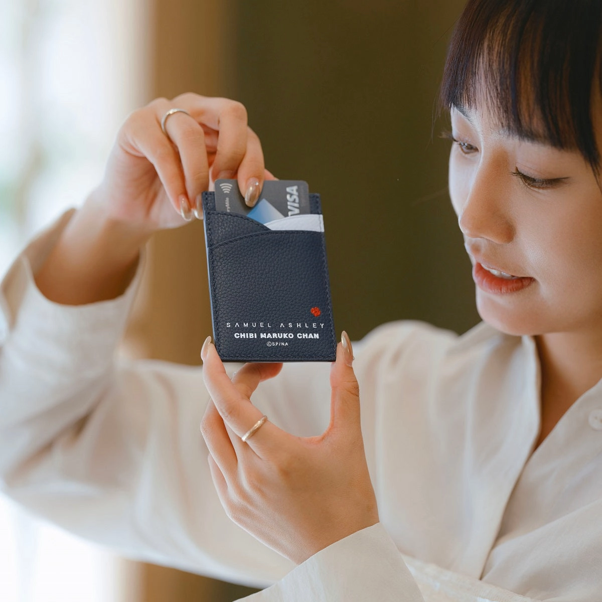 Samuel Ashley x Chibi Maruko Chan Leather Card Holder