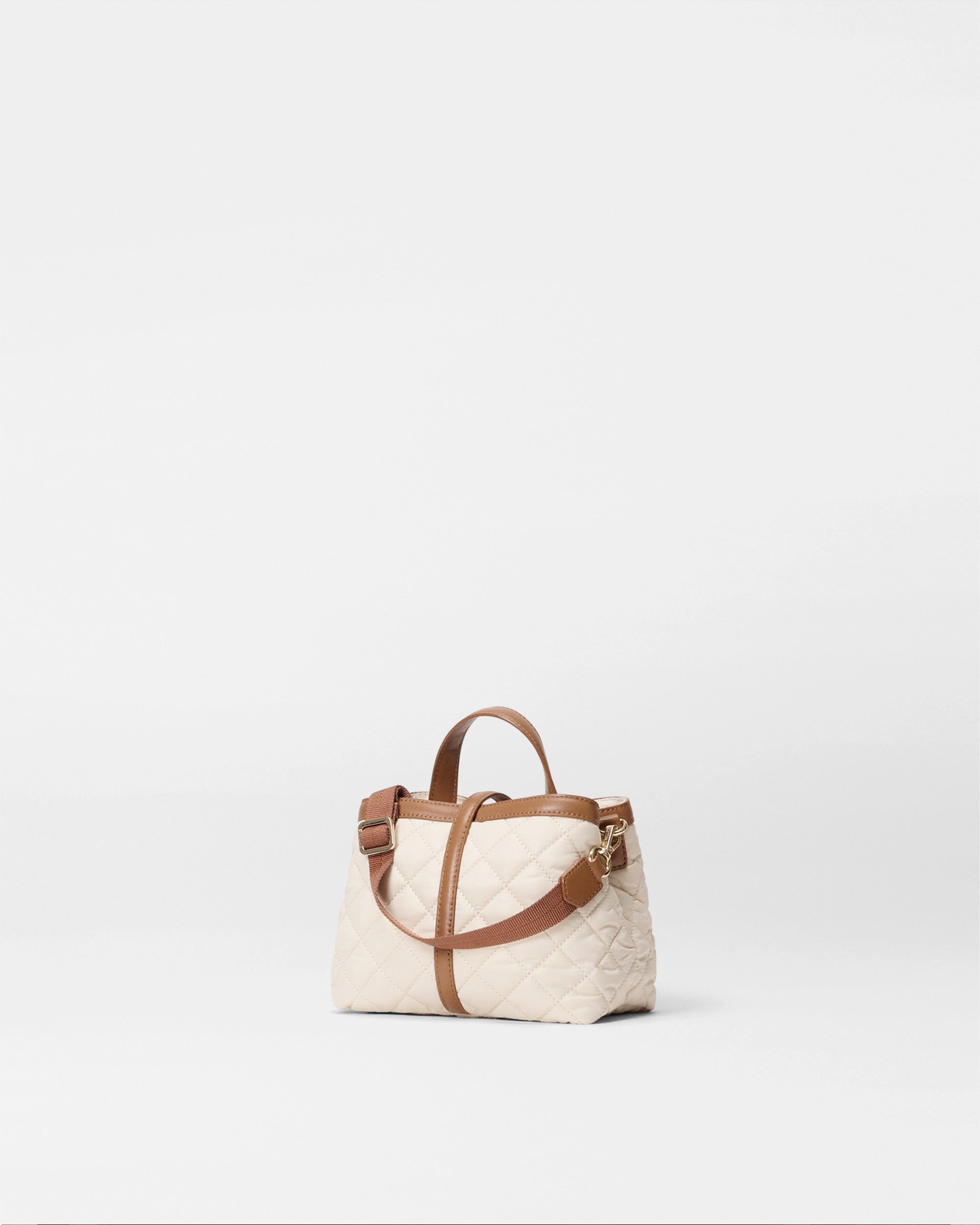 Sandshell with Brown Mini Astor Top Handle