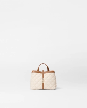 Sandshell with Brown Mini Astor Top Handle